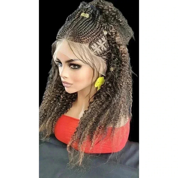 Handmade BraidedLace Wigs for Working Women -Versatile, Lightweight, NWT Ombre - Picture 5 of 15